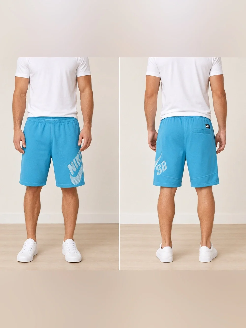 Nike SB Men's Teal Blue/Turquoise Athletic Mesh Shorts W/Logo Size Medium
